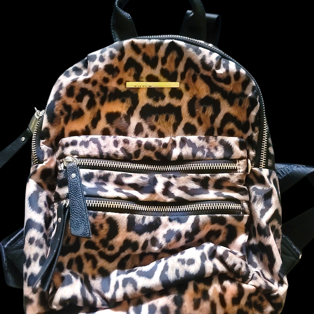 Steve Madden Brown and Black Backpack with Bold Design